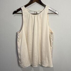 Banana Republic Factory Ivory Tie Back Lined Sleeveless Tank Size M